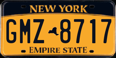 NY license plate GMZ8717