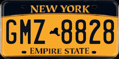 NY license plate GMZ8828