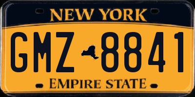 NY license plate GMZ8841