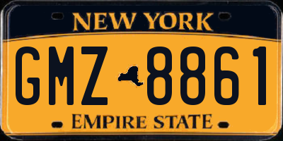 NY license plate GMZ8861