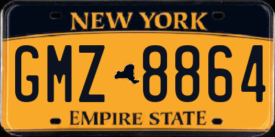 NY license plate GMZ8864