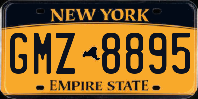 NY license plate GMZ8895