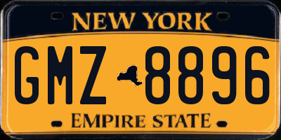 NY license plate GMZ8896