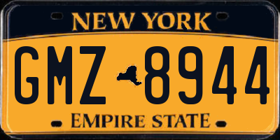 NY license plate GMZ8944