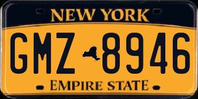 NY license plate GMZ8946