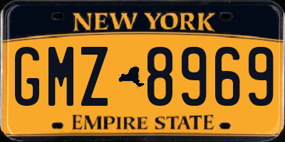 NY license plate GMZ8969