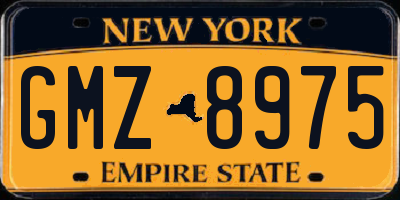 NY license plate GMZ8975