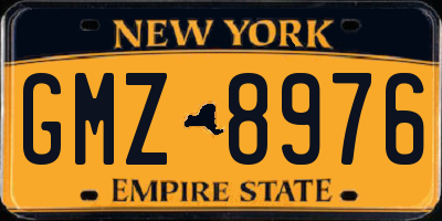 NY license plate GMZ8976