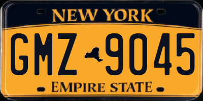 NY license plate GMZ9045