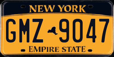 NY license plate GMZ9047