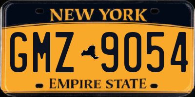 NY license plate GMZ9054