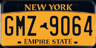 NY license plate GMZ9064