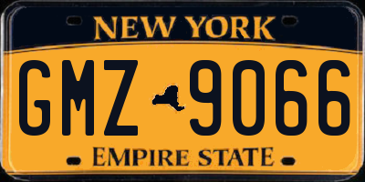 NY license plate GMZ9066