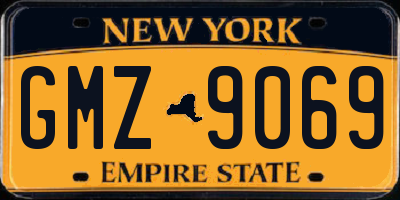 NY license plate GMZ9069