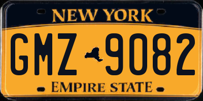 NY license plate GMZ9082