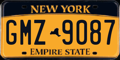NY license plate GMZ9087