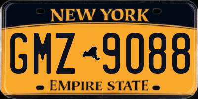 NY license plate GMZ9088