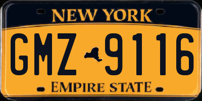 NY license plate GMZ9116
