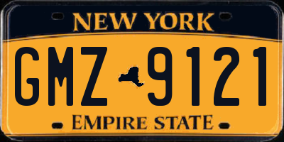 NY license plate GMZ9121