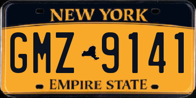 NY license plate GMZ9141