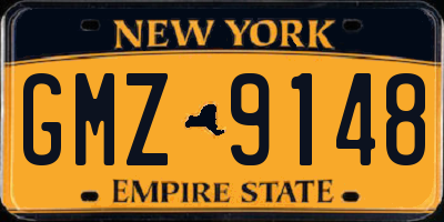 NY license plate GMZ9148