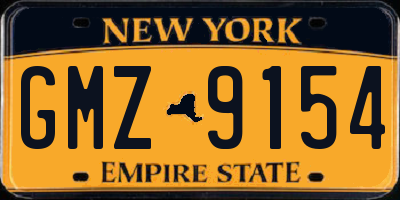 NY license plate GMZ9154