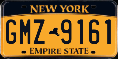 NY license plate GMZ9161
