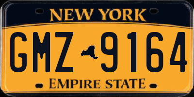 NY license plate GMZ9164