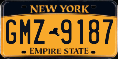NY license plate GMZ9187