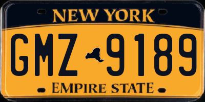 NY license plate GMZ9189