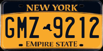 NY license plate GMZ9212