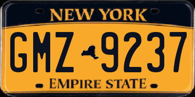 NY license plate GMZ9237