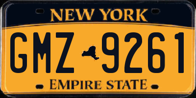 NY license plate GMZ9261