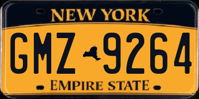 NY license plate GMZ9264