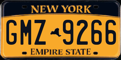 NY license plate GMZ9266