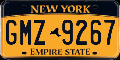 NY license plate GMZ9267