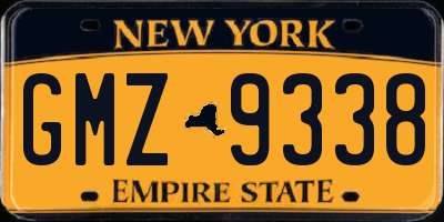 NY license plate GMZ9338