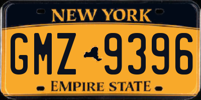 NY license plate GMZ9396
