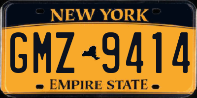 NY license plate GMZ9414