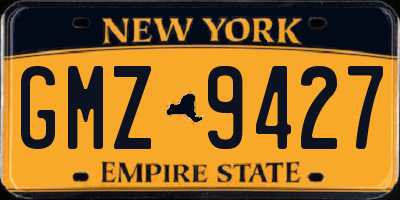 NY license plate GMZ9427