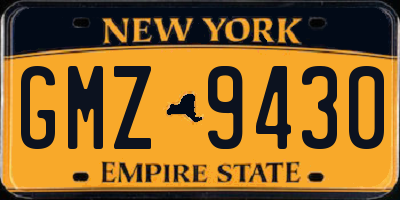 NY license plate GMZ9430