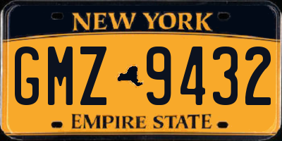 NY license plate GMZ9432