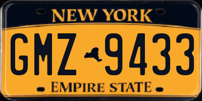 NY license plate GMZ9433