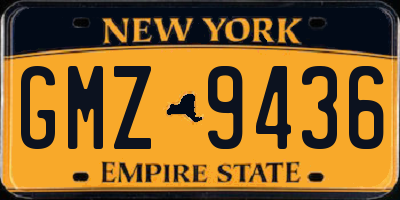 NY license plate GMZ9436