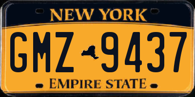NY license plate GMZ9437
