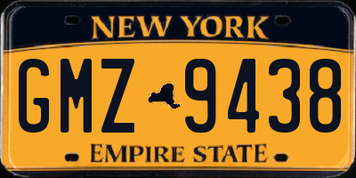 NY license plate GMZ9438