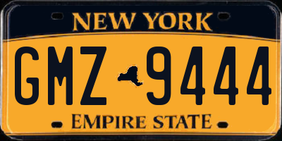 NY license plate GMZ9444