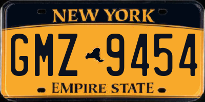 NY license plate GMZ9454