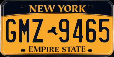 NY license plate GMZ9465
