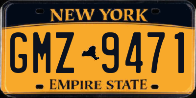NY license plate GMZ9471